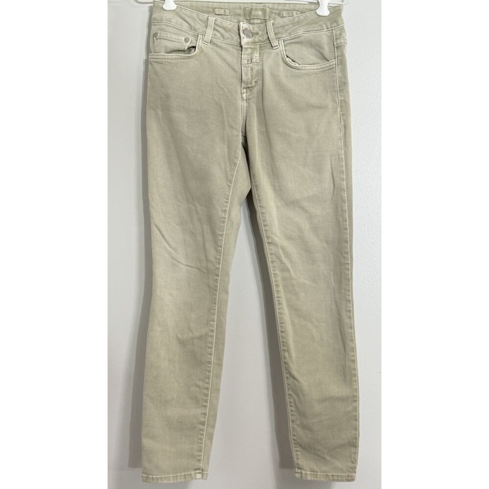CLOSED Light Beige Green Tan Denim Skinny Jeans Size 25 X 27